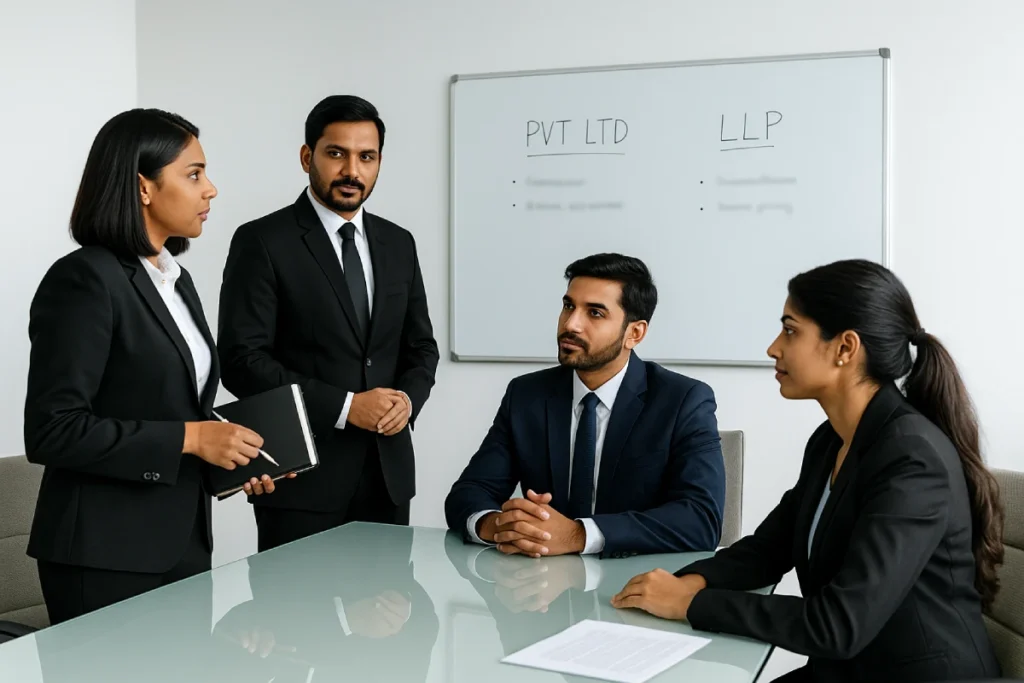 Pvt Ltd vs LLP guidance for NRI business in India — entity selection meeting