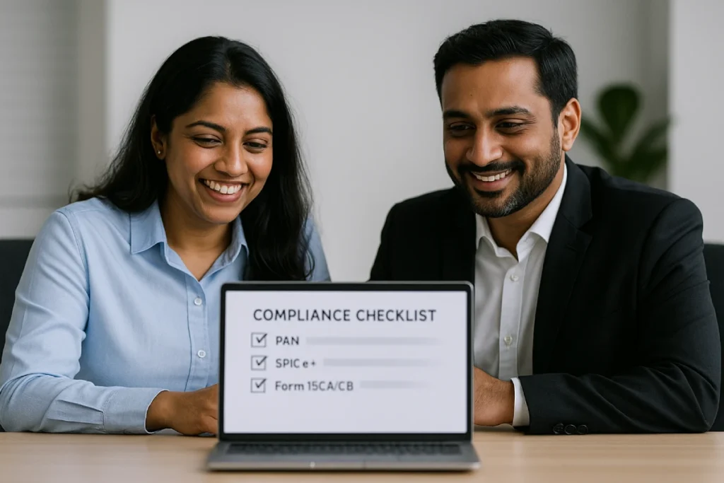 NRI company registration in India compliance checklist with lawyer